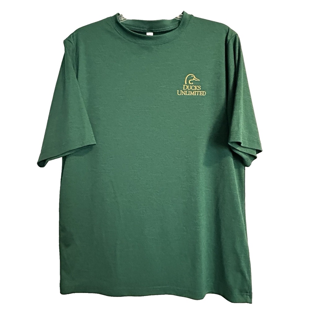 Team 365 Ducks Unlimited DU Dash 5K 10K Performance Shirt Green‎ Mens Medium